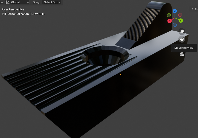 A detailed component model in Blender